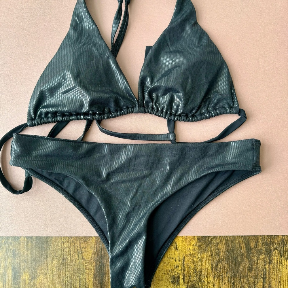 Swimwear two-piece black size M TOUCHE BALNEAIRE  VGUC - Picture 11 of 13